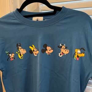 BRAND NEW Disney Blue Tee with Iconic Characters
